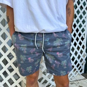 GOODFELLOW FLAMINGO PRINT BOARD SHORTS